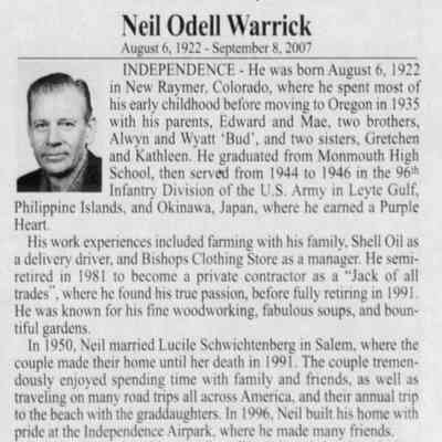 Neil Odell Warrick