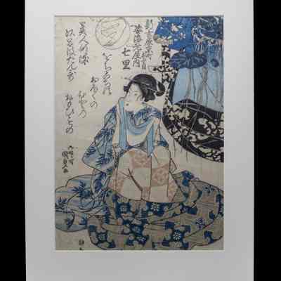 The Syllable Wo: The Courtesan Nanasato of the Ebisugataya from the series ABC Poems for Beautiful Courtesans