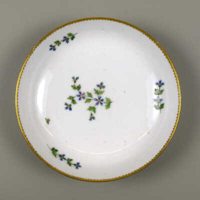 Dish with Blue Corn Flowers