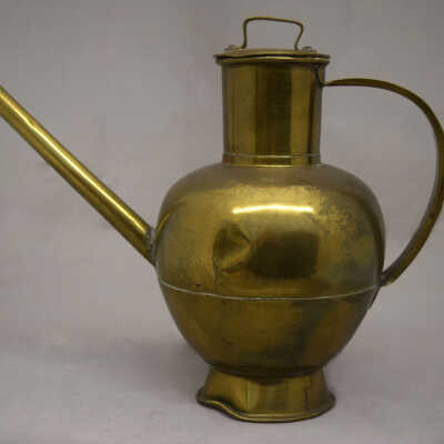 Covered Brass Pot