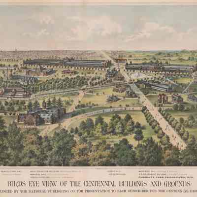 Bird's Eye View of the Centennial Buildings and Grounds