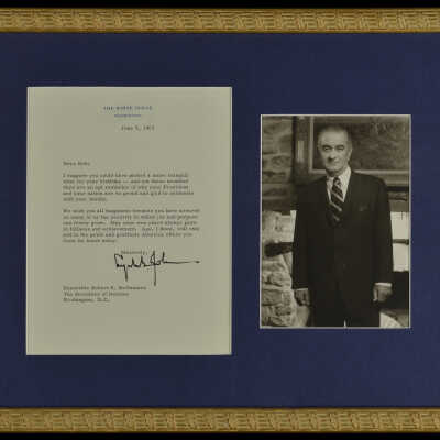 Birthday Note from President Lyndon B. Johnson to Secretary of Defense Robert S. McNamara, June 9, 1967