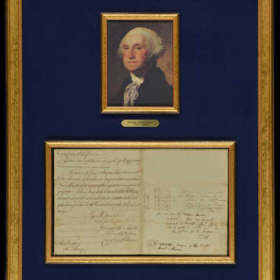 Letter from Commissioner of Revenue, Tench Coxe, to Secretary of the Treasury, Alexander Hamilton, signed by George Washington, January 12, 1795