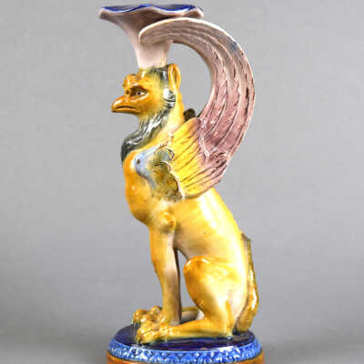 Majolica Candlestick