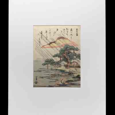 Eight Views of Omi: Evening Rain in Karasaki