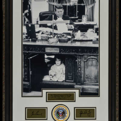 Photograph of President Kennedy and John F. Kennedy, Jr., October 15, 1963