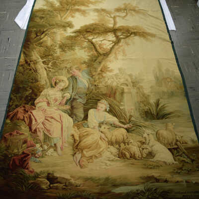 The Shepherdesses Aubusson-style Tapestry