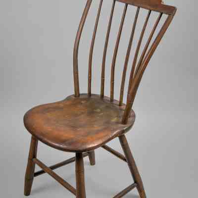 One of a Pair of Rod-back Windsor Side Chairs