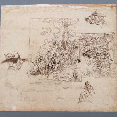 Drawings of the Holy Family with the Baptist