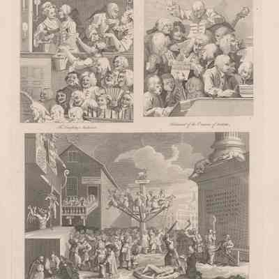 The Laughing Audience; Rehearsal for the Oratorio of Judith; An Emblematic Print on the South Sea