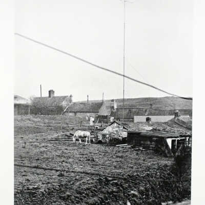 Small Farm, Tall Antenna, Grazing Horse, Dublin