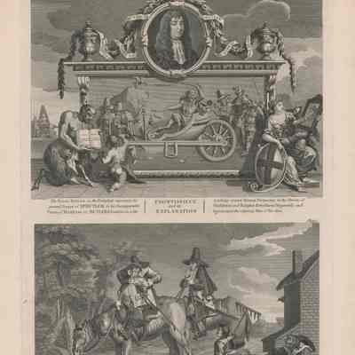 Frontispiece and its Explanation; Sr. Hudibras His Passing Worth, The Manner How he Sally'd Forth