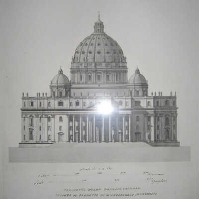Elevation of St. Peter's Basilica in Rome