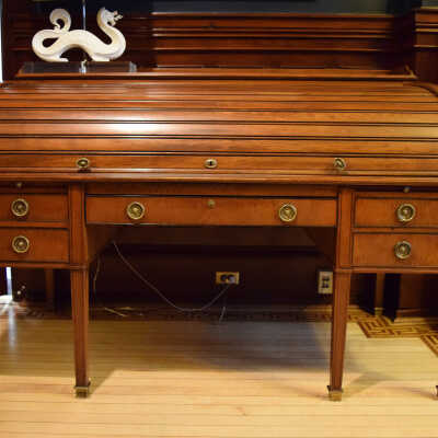 George III Style Tambour Top Desk