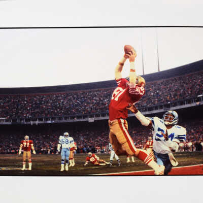 "The Catch" -Dwight Clark from Joe Montana Candlestick Park, S.F, Ca 1/10/82