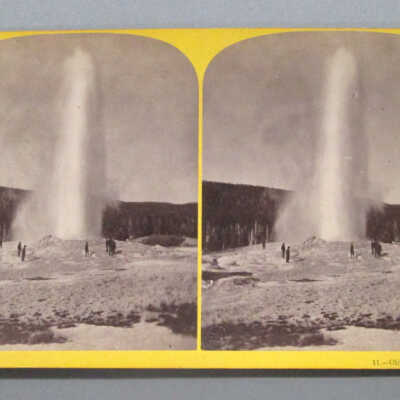 Stereograph: Old Faithful in Eruption