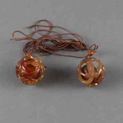 Amber Scroll Weights