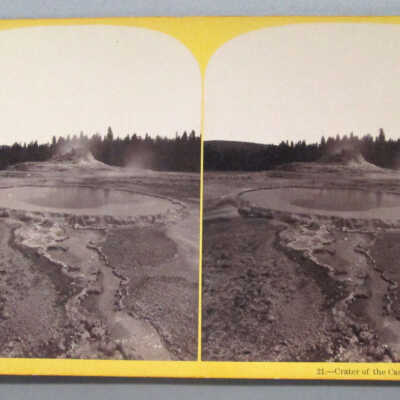 Stereograph: Crater of Castle and Hot Spring Basin