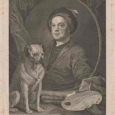 Self-Portrait in Fur Brimmed Hat, with his Dog Trump