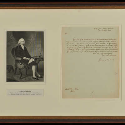 Letter from President James Madison to Jacob Clement, Esq., March 26, 1802