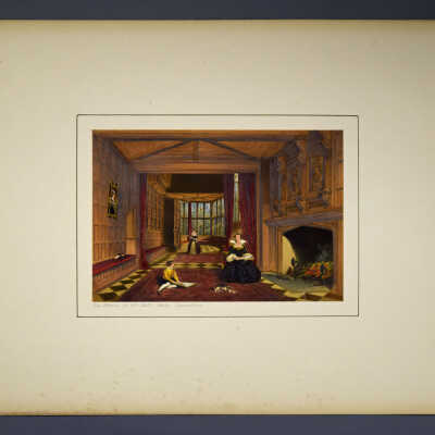 Mansions of England in Olden Times: Volume 4 - Speke, Lancashire. Bay Window in the Hall.