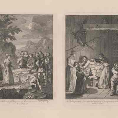 The Funeral of Chrystom & Marcella Vindicating Herself; The Innkeeper's Wife & Daugher Taking Care of Don After Being Beaten & Bruised