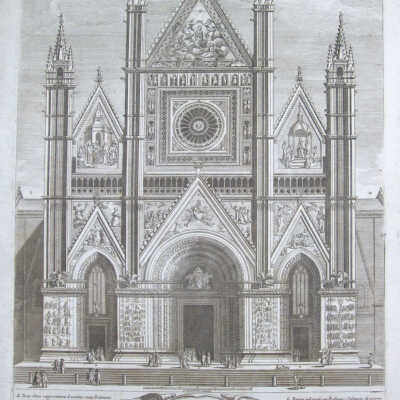 Prospectus of the Famous Facade of the Duomo of Orvieto