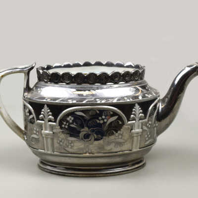Silver Resist Lustre Teapot