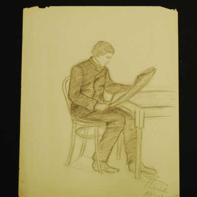 Seated Man with Newspaper
