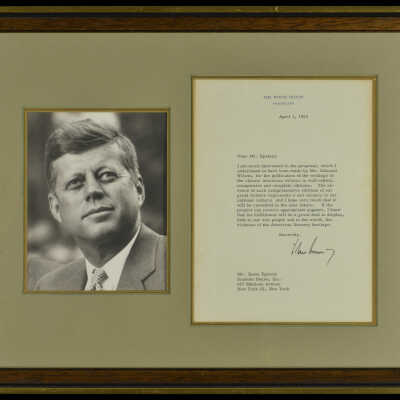 Letter from President John F. Kennedy to Jason Epstein of Random House, April 1, 1963