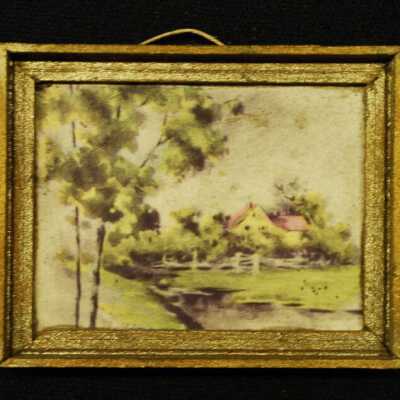 Miniature: Painting of Cottage Scene