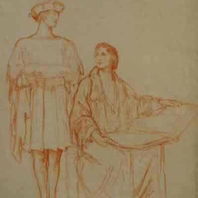 Mrs. Queene Ferry Coonley and Daughter, Study