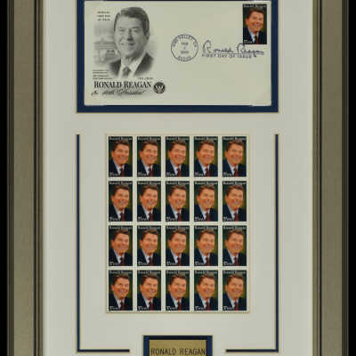 President Reagan Stamps and Envelope