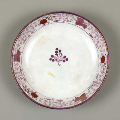 Pink Lustre Saucer