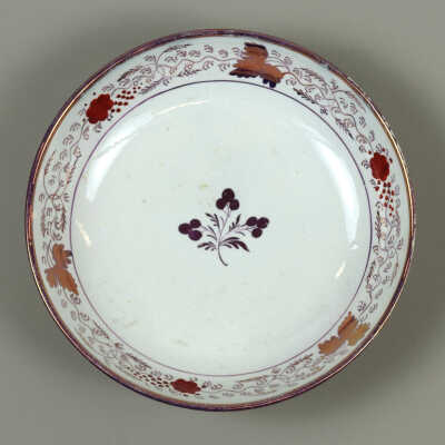 Pink Lustre Saucer