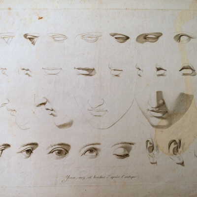 The Anatomy Series: Yeux, nez, et bouches d' aores L' antique (Eyes, nose, and mouths after the antique)