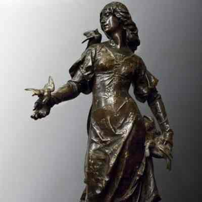 Girl with Five Birds