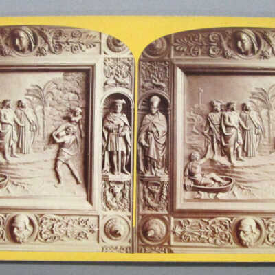Stereograph: Earliest Encounter of the Spaniards with the Natives