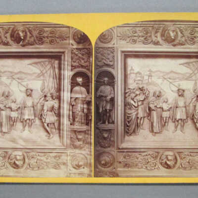 Stereograph: Starting of Columbus from Palos