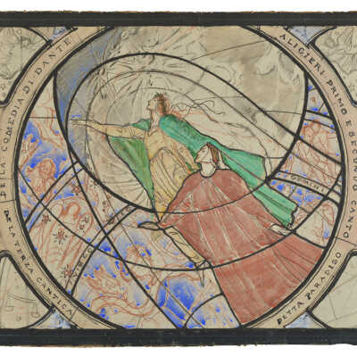 Study for Stained Glass "Beatrice and Dante"