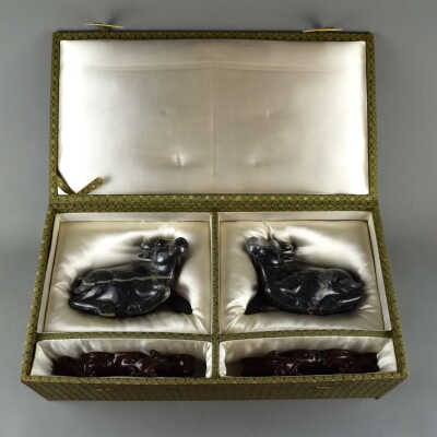 Sculpture Pair, Water Buffalo