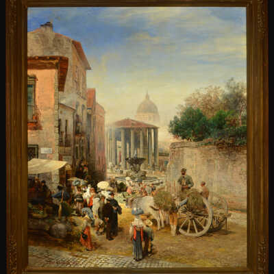 Temple of Vesta and St. Peter’s Basilica