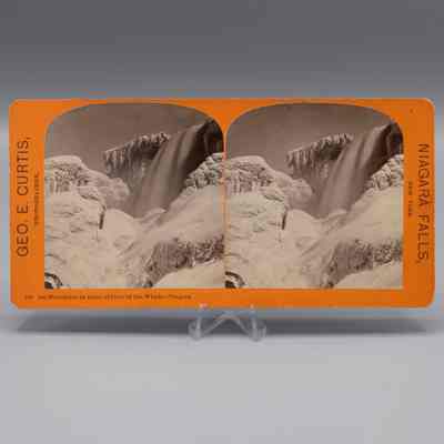 Stereograph: Ice Mountains in Front of Cave of the Winds