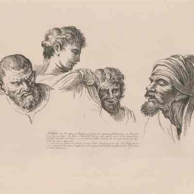 4 Heads from the Hampton Court Cartoons