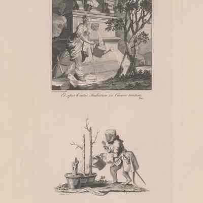 Frontispiece to the Catalogue of Pictures Exhibited in Spring Gardens, 1761; Tailpiece to the Catalogue of Pictures Exhibited in Spring Gardens, 1761