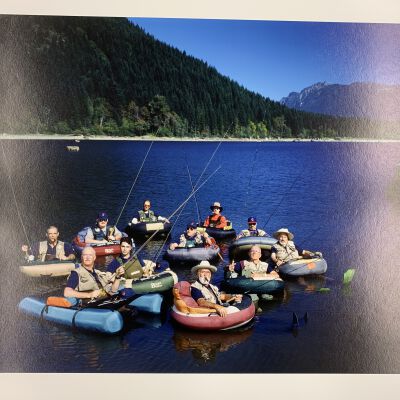 Rubber Boat Fisherman, Rattlesnake Lake, OR