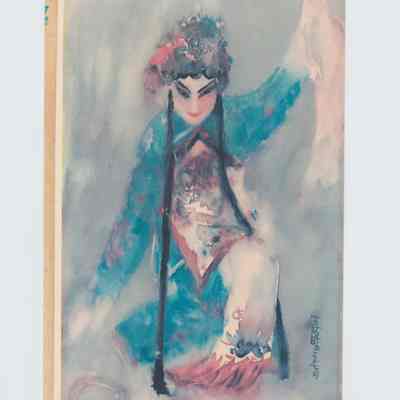 Reproduction of "Girl in Blue" ("The Maiden and the Jade Bracelet", "Pick up the Jade Bracelet")