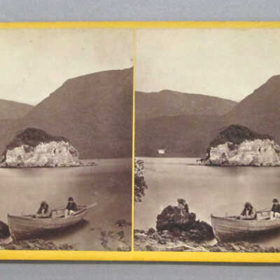 Stereograph: The Devil's Island, in Dundag Bay
