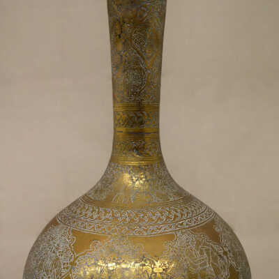 Brass Covered Bottle