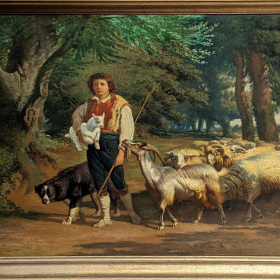 Shepherd with His Flock